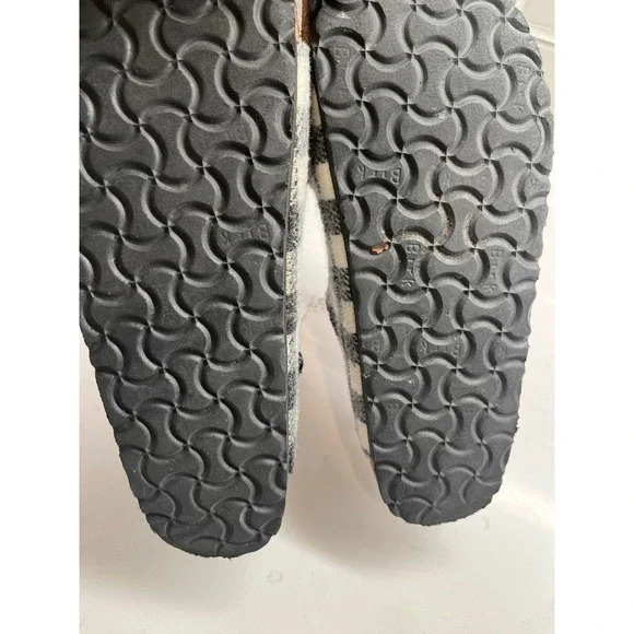 BIRKENSTOCK‎ Arizona Rivet Shearling  Sandals Plaid Fall Winter Size 9 - Picture 7 of 8